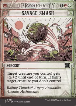 Foil Savage Smash - Breaking News | MTG Card - Image 1