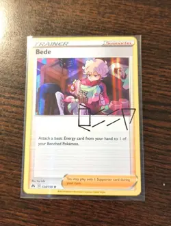 Bede 124/159 - Holo Pokemon Crown Zenith Card Near Mint Condition - Image 2