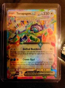 NM-Mint Terapagos ex - 128/142 - Double Rare Pokemon Stellar Crown - Image 1