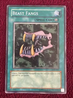 Beast Fangs - LOB-041 - Common Unlimited Yugioh - Image 1