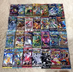 Pokemon Trading Card Booster Packs 28 Bundle Sword Shield Scarlet Violet Mega - Image 1