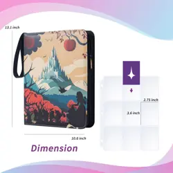 Trading Card Binder, 9 Pocket Sleeves Compatible with 900 Lorcana Cards, fits... - Image 3