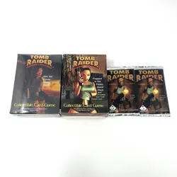Tomb Raider Card Game Decks: Trapped in the Tombs & Into The Caves + 2 Boosters - Image 1