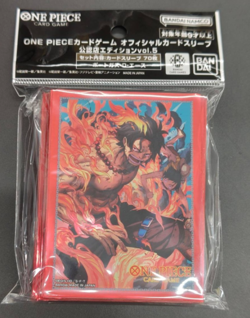 ONE PIECE Card Game SLEEVE AUTHORIZED RETAILERS EDITION vol.5 Portgas.D.Ace - Image 1