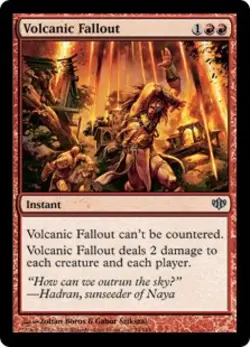 Volcanic Fallout -Foil Medium Play MTG Conflux - Image 1