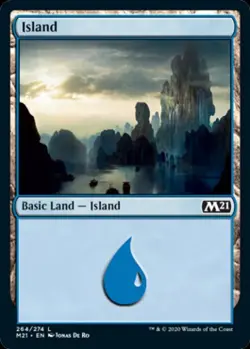Island (264) -Foil Near Mint MTG Magic 2021 Core Set - Image 1