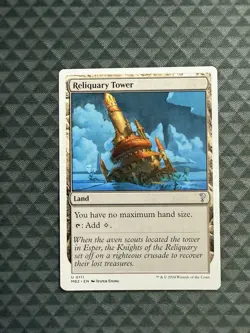 MTG Reliqary Tower #0111 White Border Uncommon Mystery Booster 2 (MB2) - Image 1