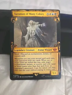 MtG - Saruman of Many Colors (Showcase Scrolls) LoTR Non-Foil NM - Image 1