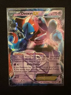 Deoxys EX (Team Plasma) 53/116 Plasma Freeze Holo Pokemon Moderately Played - Image 1