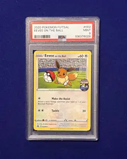 PSA 9 Eevee on The Ball #2 Futsal Collection 2020 Pokemon MINT - Image 1