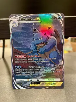 Pokemon TCG Custom Pocket Style Blastoise EX Holo Immersive Rare - Fan Art - Image 1