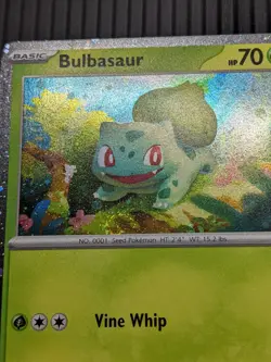 2 SWIRL Pokemon TCG Bulbasaur 046 Cosmos Holo Black Star Promo NM - Image 3