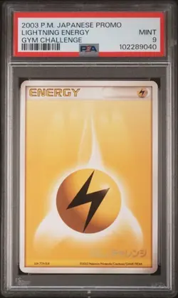 Pokemon PSA 9 Lightning Energy Gym Challenge winner prize 2003 Japanese - Image 2