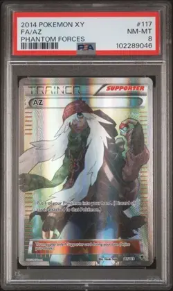 Pokemon PSA 8 Az #117 Full Art XY Phantom Forces 2014 English - Image 2