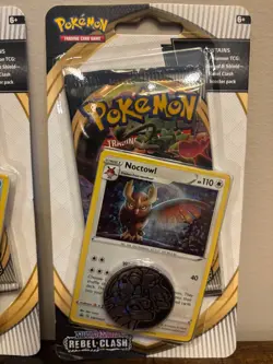 x2 Pokemon TCG: Sword & Shield Rebel Clash Checklane Blisters: Noctowl & Mantine - Image 3
