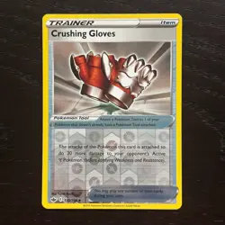 Crushing Gloves 133/198 Pokemon Chilling Reign SWSH Reverse Holo Uncommon NM - Image 1