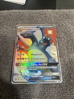 Pokemon Charizard GX Hidden Fates Holo Full Art Ultra Rare SV49 NM (Super clean) - Image 1