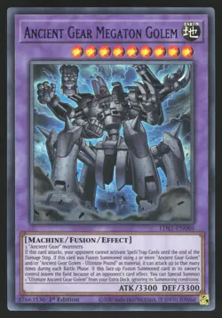 Ancient Gear Megaton Golem - LDS1-EN088 - BLUE Ultra Rare - 1st Edition Yugioh - Image 1