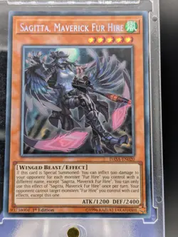 Sagitta. Maverick Fur Hire Secret Rare DASA-EN020 LP/NM Yugioh Card - Image 1