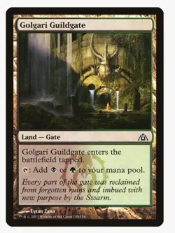 Golgari Guildgate #149 Dragon's Maze Magic Card in a Protective Sleeve - Image 1