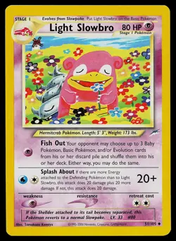 Pokemon Card - Light Slowbro Neo Destiny 51/105 - Image 1