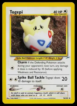Pokemon Card - Togepi Neo Destiny 56/105 - Image 1