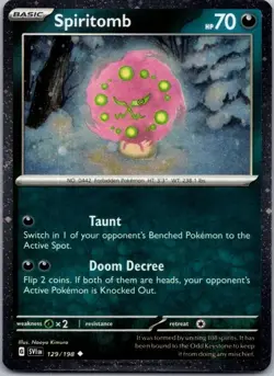 Spiritomb 129/198 Cosmos Holo Promo Pokemon Card NM - Image 1