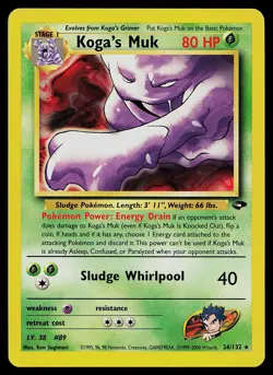 Pokemon Card - Koga's Muk Gym Challenge 26/132 - Image 1