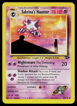 Pokemon Card - Sabrina's Haunter Gym Challenge 55/132 - Image 1