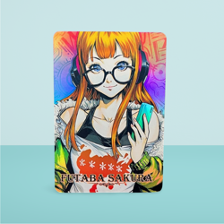 Futaba Sakura Waifu Custom Card Persona 5 Carddass Masters TCG Anime - Image 1