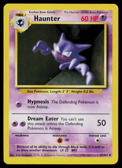 Pokemon Card - Haunter Base Set UK 4th Print 1999-2000 29/102 - Image 1