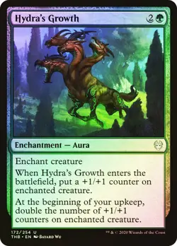 Hydra's Growth Theros Beyond Death MTG MAGIC ENCHANTMENT AURA FOIL - Image 1