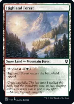 Highland Forest - Light Play MTG Commander Legends: Battle for Baldur's Gate - Image 1