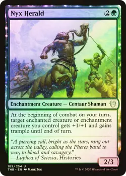Nyx Herald Theros Beyond Death MTG MAGIC ENCHANTMENT CREATURE CENTAUR SHAMANFOIL - Image 1