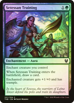 Setessan Training Theros Beyond Death MTG MAGIC ENCHANTMENT AURA FOIL - Image 1