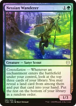 Nessian Wanderer Theros Beyond Death MTG MAGIC SATYR SCOUT CREATURE FOIL - Image 1