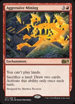 Aggressive Mining - Medium Play MTG Magic 2015 Core Set - Image 1