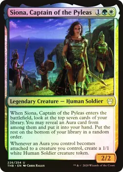 Siona, Captain of the Pyleas Theros MTG MAGIC LEGENDARY HUMAN SOLDIER FOIL - Image 1