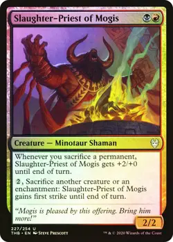 Slaughter-Priest of Mogis Theros Beyond Death MTG MAGIC MINOTAUR SHAMAN FOIL - Image 1