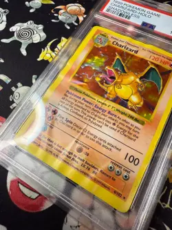 Pokemon Charizard Base Set Shadowless Holo Rare #4 PSA 1 - Image 5