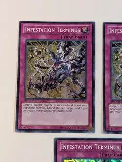 Yugioh - 3x Infestation Terminus - HA07-EN070 - NM - Super Rare - 1st Edition - Image 3