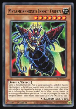 Metamorphosed Insect Queen - LDS1-EN072 - Common - 1st Edition Yugioh - Image 1