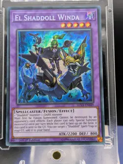 El Shaddoll Winda Secret Rare SHVA-EN049 LP/NM Yugioh Card - Image 1