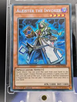 Aleister The Invoker Secret Rare SHVA-EN040 LP/NM Yugioh Card - Image 1