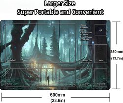 MTG Playmat, Game Play Mat for MTG TCG 24 x 14 inches Trading Card Inked Game Pl - Image 3