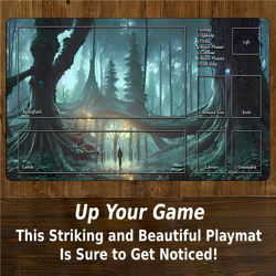 MTG Playmat, Game Play Mat for MTG TCG 24 x 14 inches Trading Card Inked Game Pl - Image 4