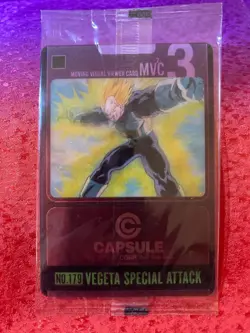 Dragon Ball Morinaga Wafer Moving Card 179 Vegeta - Image 1