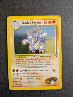 Brock's Rhydon 2/132 Holo Gym Challenge 2000 Pokemon Card HP - Image 1