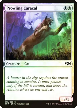 Prowling Caracal Ravnica Allegiance MTG MAGIC CREATURE CAT =FOIL - Image 1