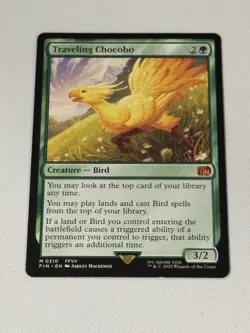 Final Fantasy MTG Traveling Chocobo Non-Foil Card - Image 1